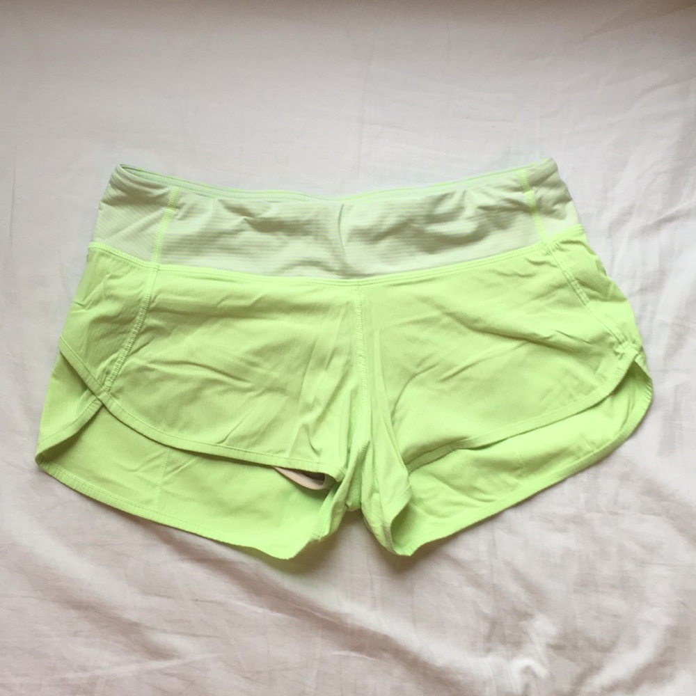 Lululemon Lime Green Speed Up Short